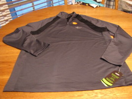 Men&#39;s Greg Norman long sleeve shirt jacket pull over large grey $69.50 play dry - £27.95 GBP