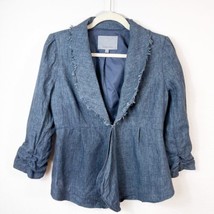 Classiques Entier Blue Blazer With Fringe Size Small - £23.45 GBP