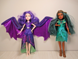 Disney Descendants 2 Singing Uma Dragon Queen Mal Fashion Doll set lot - £15.52 GBP