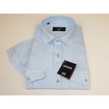 Men's Ciazzo Turkey 100% Linen Breathable Shirt Short Sleeves #Linen 19 Lt Blue image 6