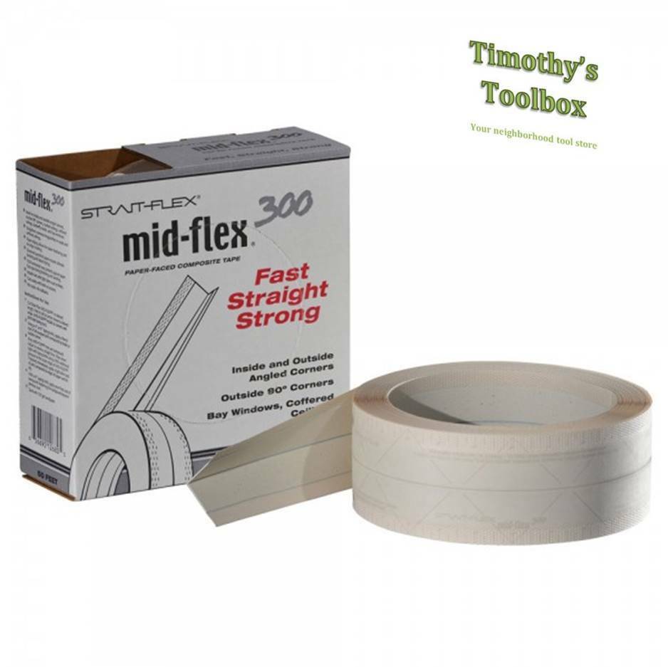 Strait-Flex Mid Flex 300 3" X 100' Drywall Tape (Single roll or bulk pack)
