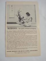 1964 World&#39;s Fair Ad Ikebana Flower Arranging at The Japanese Pavillion - £7.82 GBP