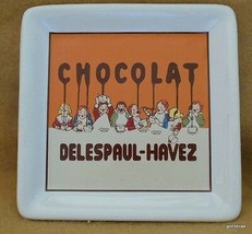 Pottery Barn Square  Despaul - Havez Coaster Orange  4.5&quot; Cork Back Chocolate - £11.94 GBP