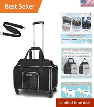 Convenient Expandable Pet Carrier with Locking Zippers - Black for Small... - $149.99