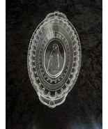 EAPG Adams Clear Glass Minerva Gladiator Loves Request Is Pickles Dish 9... - $29.69