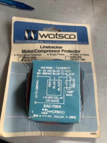 Watsco, EAC-700A, Linebacker Solid State Delay Timer Short Cycle Protection - $26.93