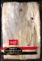 NOS Hanes Winterweight Union Suit New Vintage Size 40 Trunk 66 - £74.71 GBP