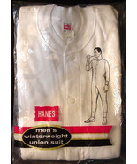 NOS Hanes Winterweight Union Suit New Vintage Size 40 Trunk 66 - £75.70 GBP
