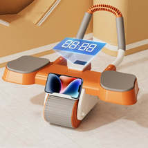 Elbow Support Rebound Abdominal Wheel Roller With Timing and Phone Holder(Orange - £11.06 GBP