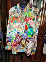 Robert Graham Aftermath Long Sleeve Embroidered Size Large Shirt image 2