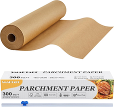 Parchment Paper Roll for Baking 15 in X 242 Ft 300 Sq.Ft Non-Stick Paper Sheets - £20.84 GBP