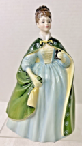 1967 Royal Doulton Premiere 7.5&quot; Woman w Opera Glasses Cape Amazing Hair - $44.55