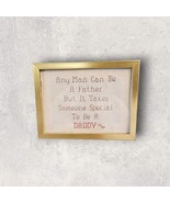 Crossstitch Needlepoint ~ Christmas Gift Dad Vtg Father Daddy Saying Gol... - $669.61 MXN