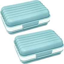 Lofekea 2 Pack Soap Holder Dish with Lid Draining Soap Box for Shower Co... - €9,38 EUR