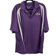 NFL Team Apparel Baltimore Maryland Ravens Short Sleeve Polo Purple Men Large - £17.09 GBP