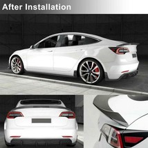 For 2017-2022 Tesla Model 3 V Style Real Carbon Fiber Trunk Lid Spoiler Wing - £141.56 GBP