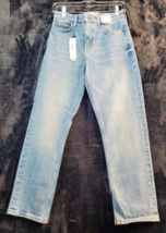 Topshop Jeans Womens Size 4 Blue Denim Cotton Pockets Straight Leg Flat Front - £17.82 GBP