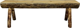 Montana Woodworks Glacier Country Wood Log Bench, 4 Foot, Exterior Stain... - $316.99