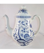 Vintage Blue Heritage Blue &amp; White Teapot Made in England Onion Pattern ... - $39.59