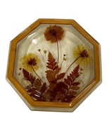 Design Gifts International Vintage Lucite Pressed Flower Trivet MCM Octa... - £14.82 GBP