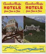 Canadian Pacific Hotels From Sea to Sea Booklet 1952 Railroad Route Map - $11.88