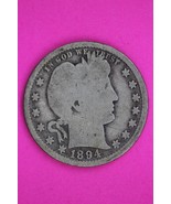 1894 P Barber Liberty Silver Quarter Guaranteed Authentic &amp; Genuine Coin... - $27.34 CAD