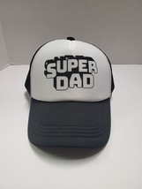 Super Dad Cap Hat Cap Snap Back Adjustable Black White - £7.41 GBP