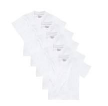 Hanes Toddler Boys&#39; Tagless White Comfort Soft T-Shirts, Pack of 5, Size... - £11.72 GBP