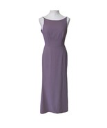 Dessy Group Bateau Neck Open Cowl Back Trumpet Gown in French Truffle Si... - $65.10