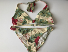 ESPRIT Swimsuit Set L Bikini 2 PC Tropical Floral Vintage - $28.38