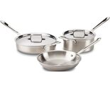 All-Clad D5 5-Ply Stainless Steel Cookware Set 5 Piece Induction Oven Br... - $391.99