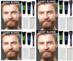 BLONDE BEARD AND MOUSTACHE HAIR DYE CREAM-DYE GRAY BEARD IN MINUTES-2 KITS - £15.95 GBP