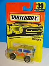Matchbox 1997 Release #39 Bronco II Silver w/ Piranha tampos - £4.67 GBP