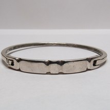 Vintage SOLID Sterling 925 Silver Front Opening Cuff Bangle Bracelet 14.4g - £30.25 GBP