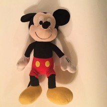 Disney Mickey Mouse plush toy 14 inch stuffed animal black red - £10.55 GBP