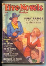 Five-Novels Monthly 6/1936-Dell-Action-adventure-horror-thrills-romance-Weste... - £136.63 GBP