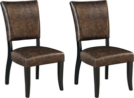 Signature Design by Ashley Sommerford Urban Farmhouse Faux Leather, Dark Brown - £232.52 GBP