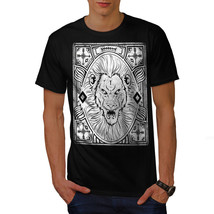 Wellcoda Angry Lion Face Mens T-shirt, Wildlife Graphic Design Printed Tee - £14.84 GBP+