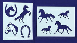 Horse/Horseshoe Stencils-2 Piece Set -Mylar 14 Mil   Painting/CraftsTemplate - £17.88 GBP