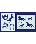 Horse/Horseshoe Stencils-2 Piece Set -Mylar 14 Mil   Painting/CraftsTemp... - £17.52 GBP