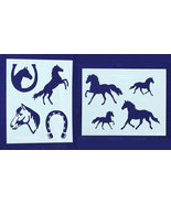 Horse/Horseshoe Stencils-2 Piece Set -Mylar 14 Mil   Painting/CraftsTemp... - $22.37