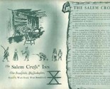 The Salem Cross Inn Placemat Olde Brookfield Massachusetts - £10.86 GBP