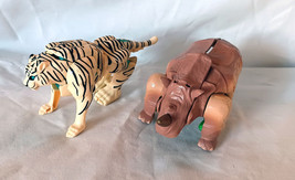 Transformers Beast Wars Hasbro/Takara Tigatron White Tiger and Rhinox Rh... - $30.00