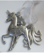 Unicorn Ornament &quot;Be the unicorn you wish to see in the world&quot; 3.1/4&quot; x 3&quot; - £12.17 GBP