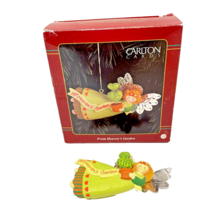 Vintage Carlton Cards Heirloom Collection From Heavens Garden Angel Ornament 4&quot; - £9.85 GBP