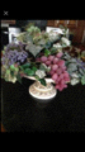 Silk Plant And Berries Centerpiece On Pedestal Approx 22” X 20” - £58.96 GBP