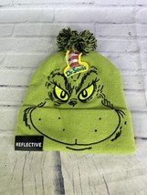 Dr. Seuss The Grinch Who Stole Christmas Knit Pom Beanie Hat Cap Adult OSFM - £16.28 GBP