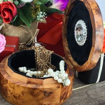 Halloween Gift box, Jewelry Thuya wooden storage box, handmade box from Morocco - £66.03 GBP