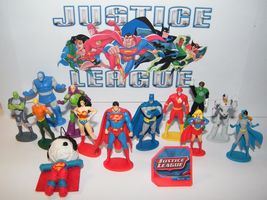 Justice League Figure Set of 14 Kit with Figures, DC Doll, Hero Ring Great Fun! - £12.54 GBP