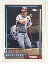 John Kruk 1992 Topps #30 Philadelphia Phillies MLB Baseball Card - $0.99